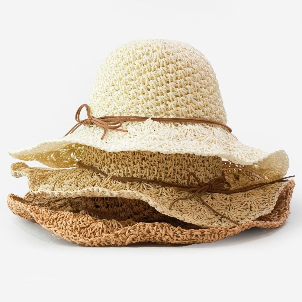 Handwoven Crochet Straw Hat Wi - đánh giá và giá Hat Floppy Wide