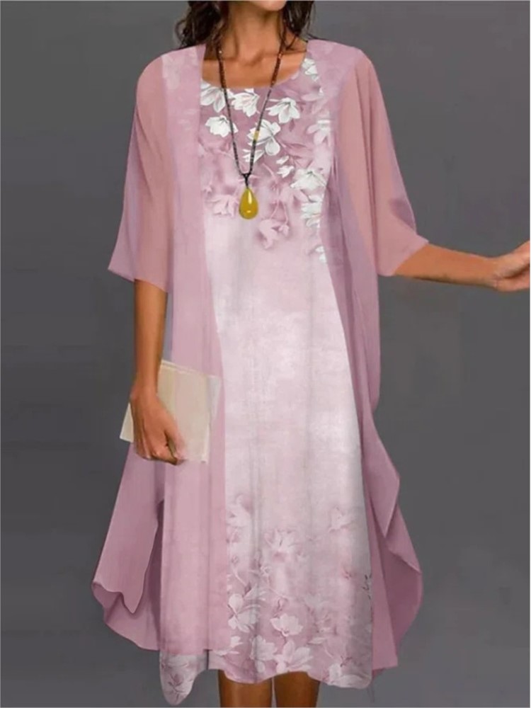 Summer Elegant Dress Two-piece - đánh giá và giá Romper Floral Print
