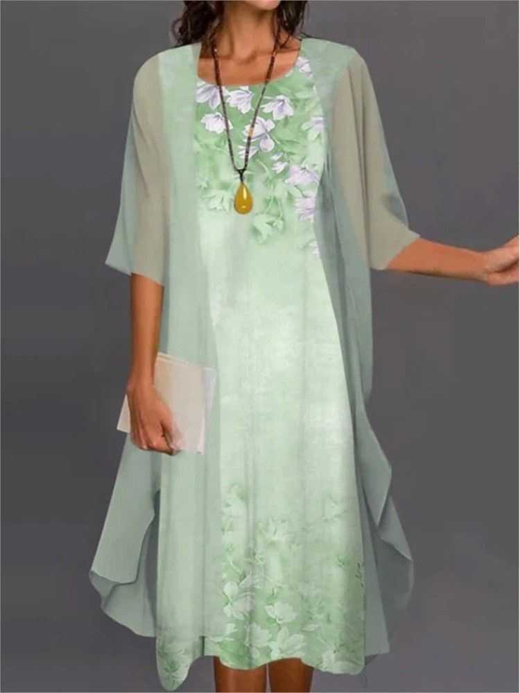 Summer Elegant Dress Two-piece - đánh giá và giá Romper Floral Print