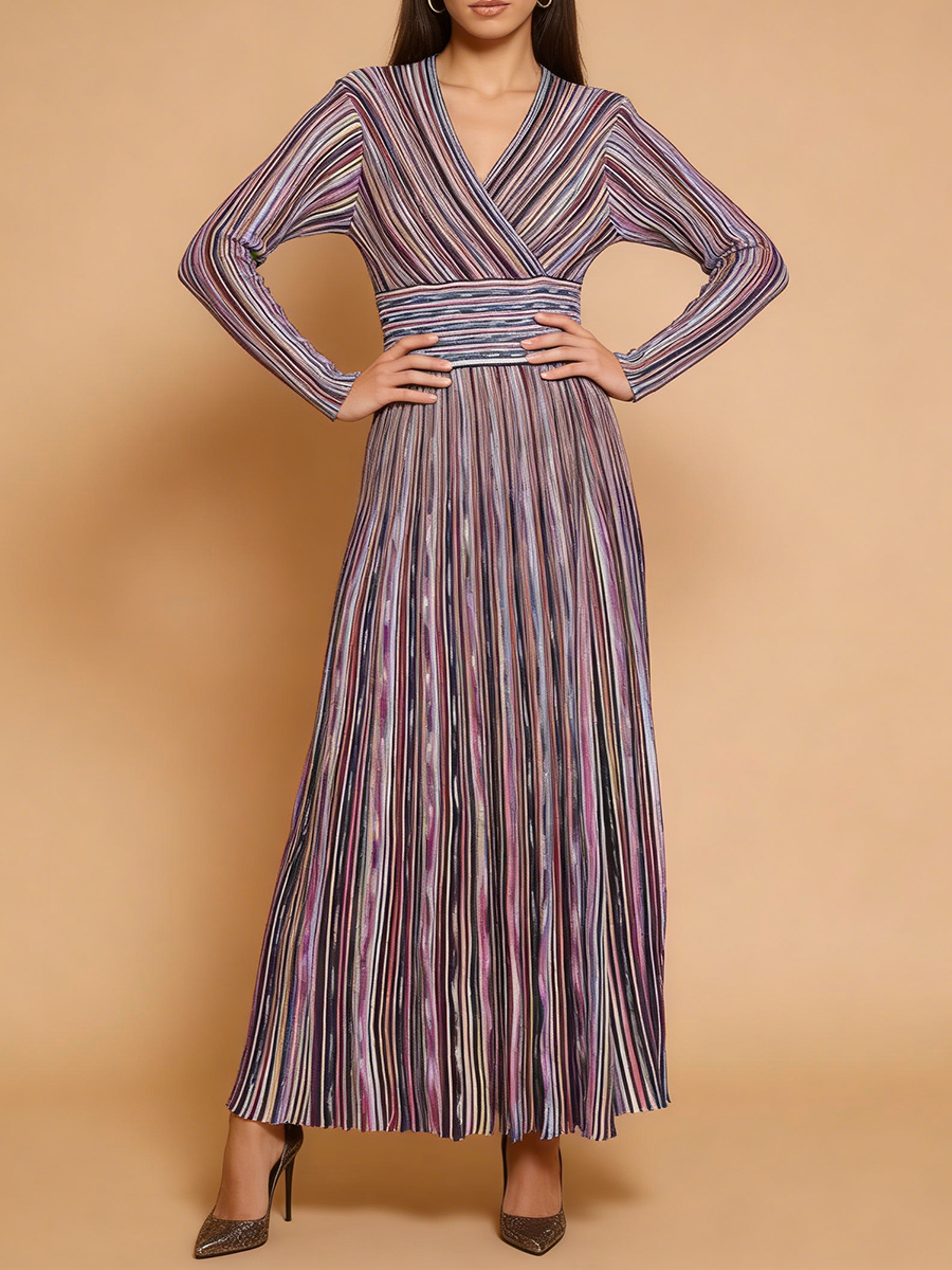 VGH Casual Commute Striped Kni - đánh giá và giá Linen Dress Wrap