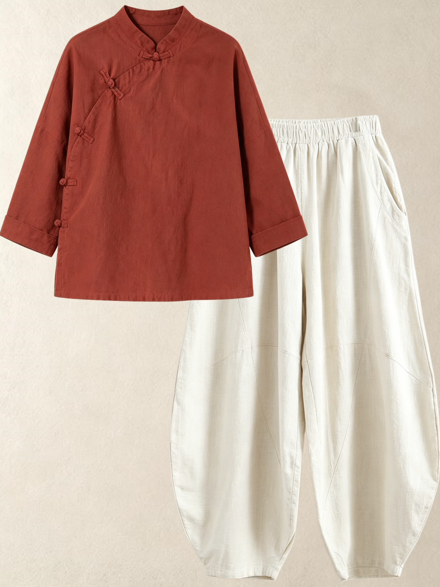 New Chinese Style Loose Long S - đánh giá và giá Linen Pant Wide