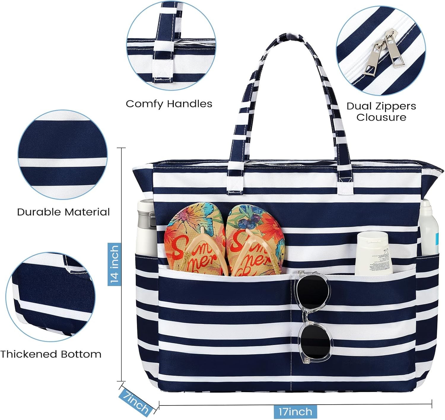 Waterproof Sandproof Beach Tot - đánh giá và giá Tote Bag Beach