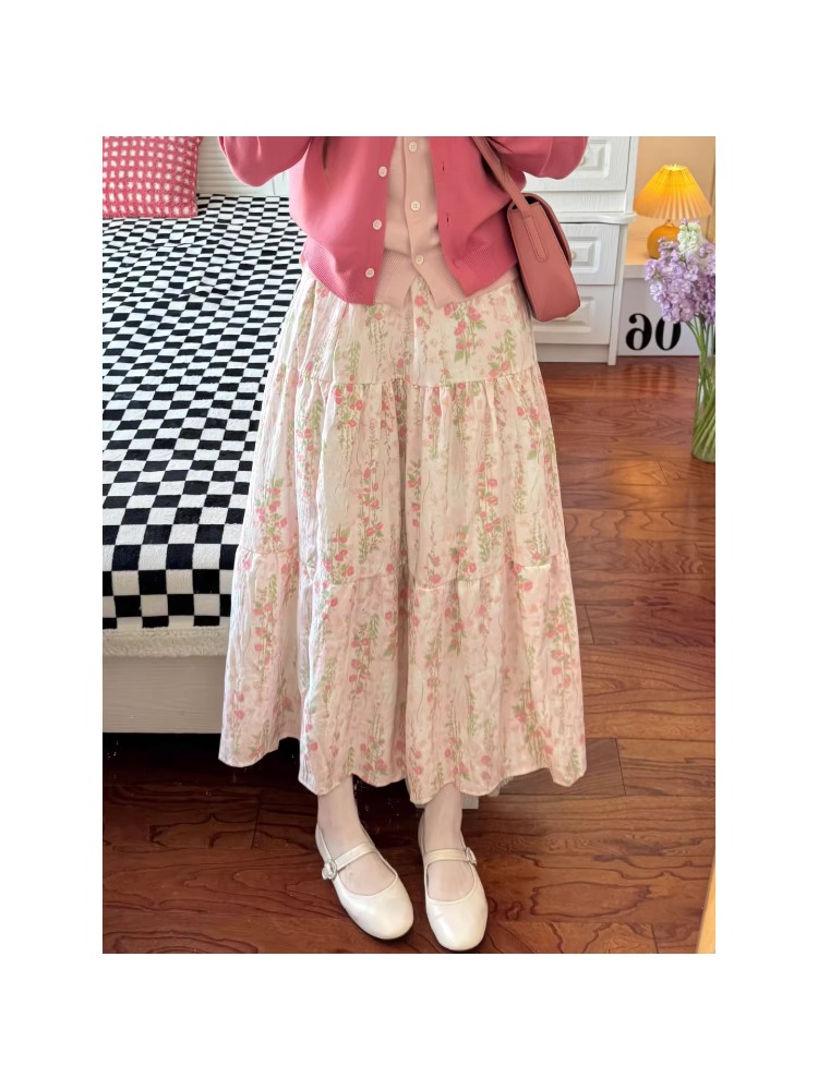 plus Size Women's Floral Print - đánh giá và giá Midi Skirt Floral