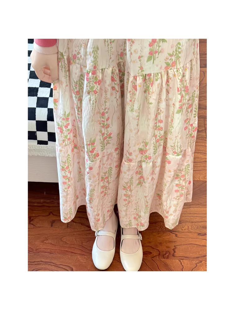 plus Size Women's Floral Print - đánh giá và giá Midi Skirt Floral