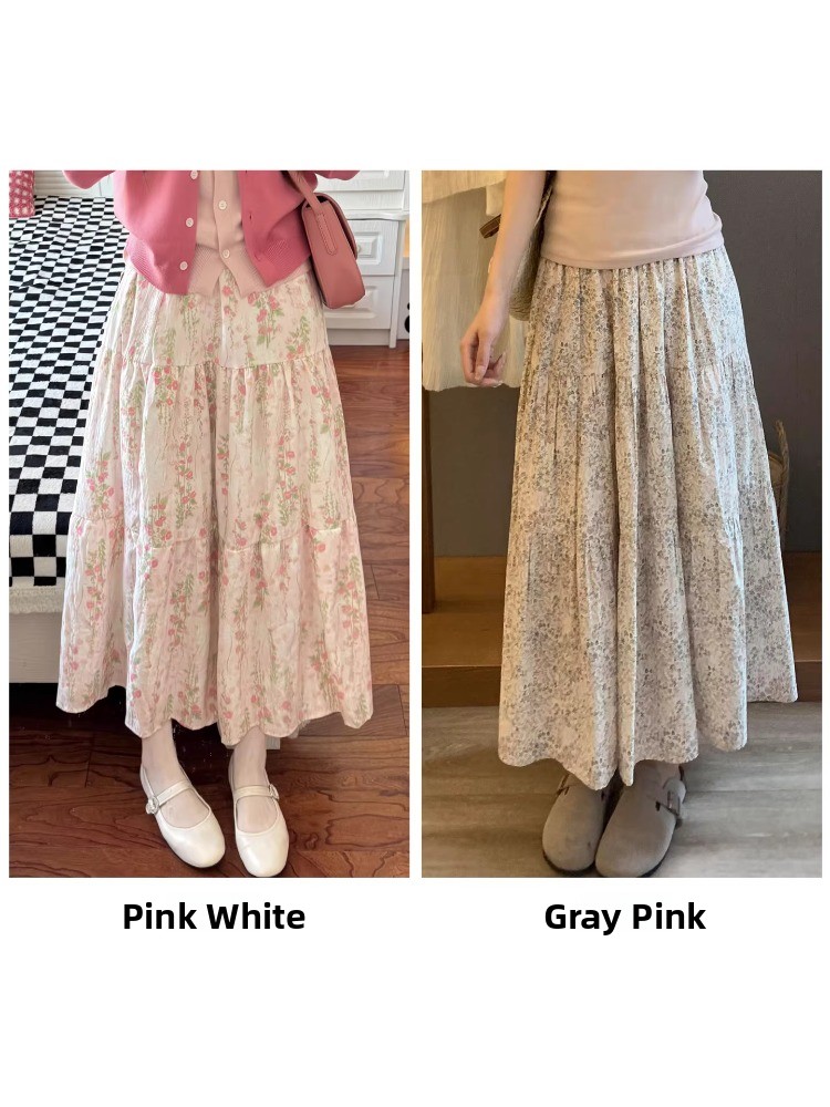 plus Size Women's Floral Print - đánh giá và giá Midi Skirt Floral