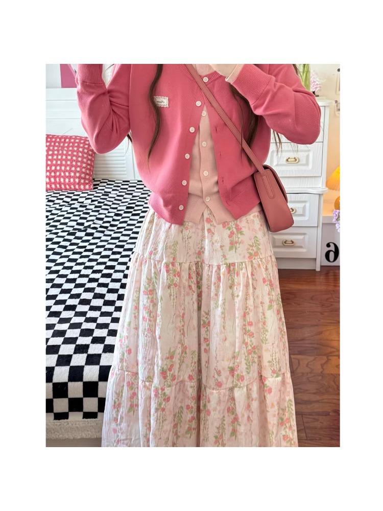 plus Size Women's Floral Print - đánh giá và giá Midi Skirt Floral