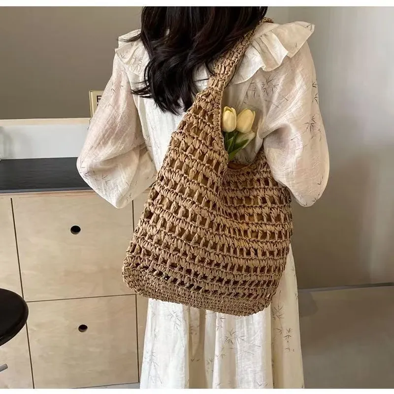 Hollow Woven Straw Tote Bag On - đánh giá và giá Tote Bag Beach
