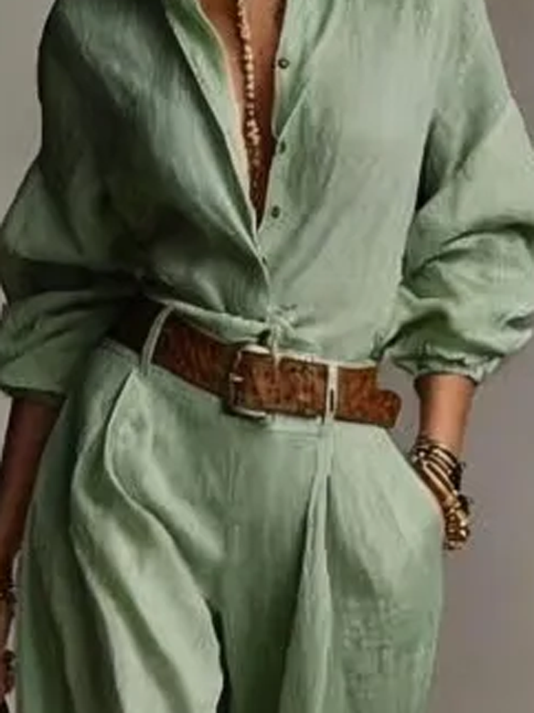 Spring Summer Temperament Soli - đánh giá và giá Linen Pant Wide