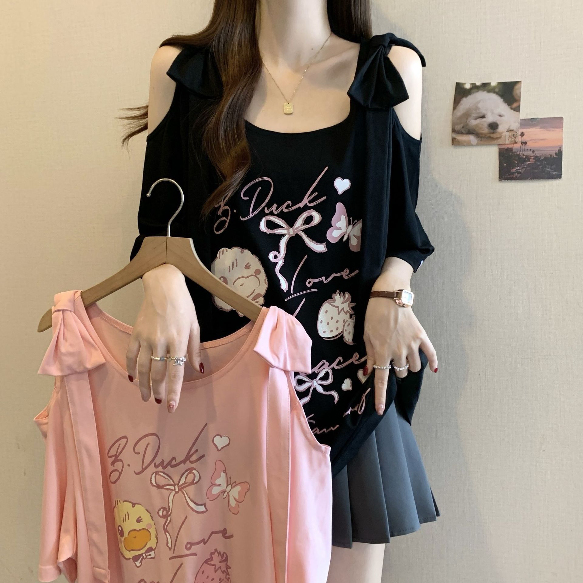 Summer Large-size Women's Clot - đánh giá và giá Blouse Off Shoulder