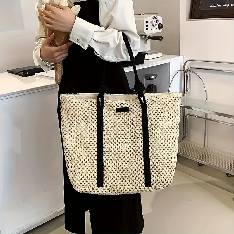 Hollow Straw Woven Tote Bag fo - đánh giá và giá Tote Bag Beach