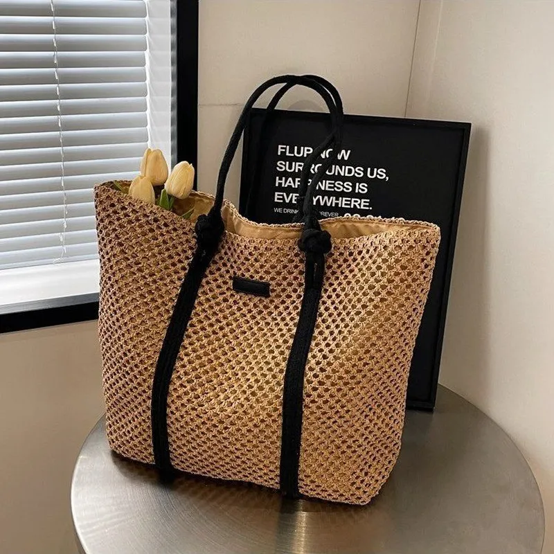 Hollow Straw Woven Tote Bag fo - đánh giá và giá Tote Bag Beach