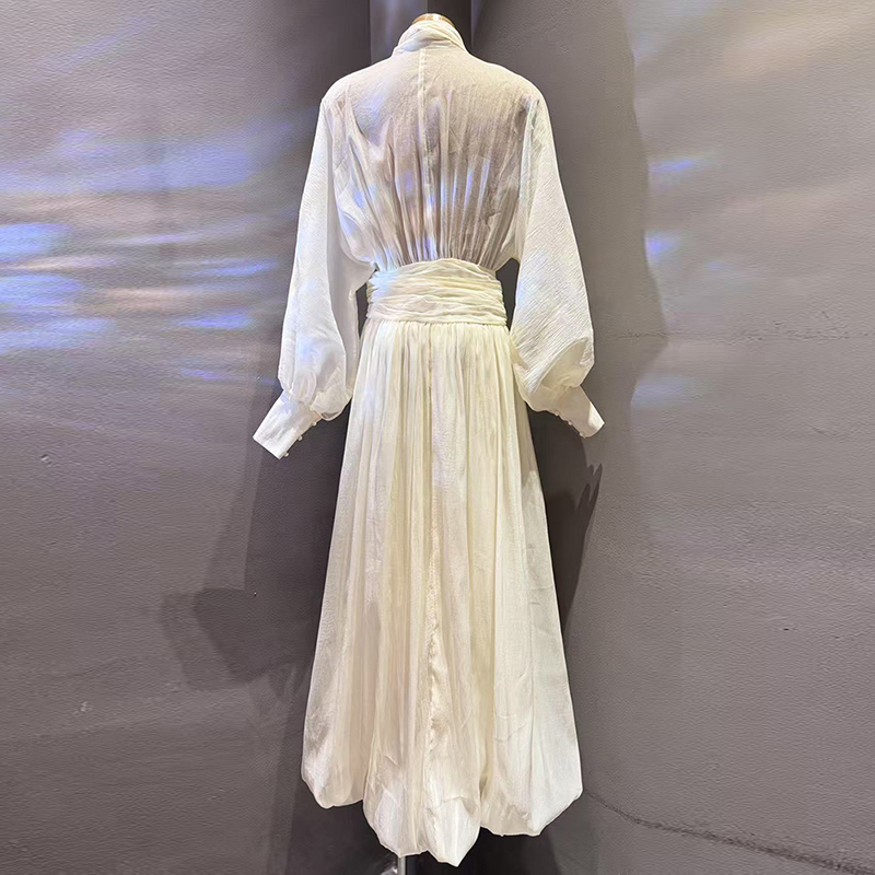 KBQ Solid Elegant Loose Chic D - đánh giá và giá Linen Dress Wrap