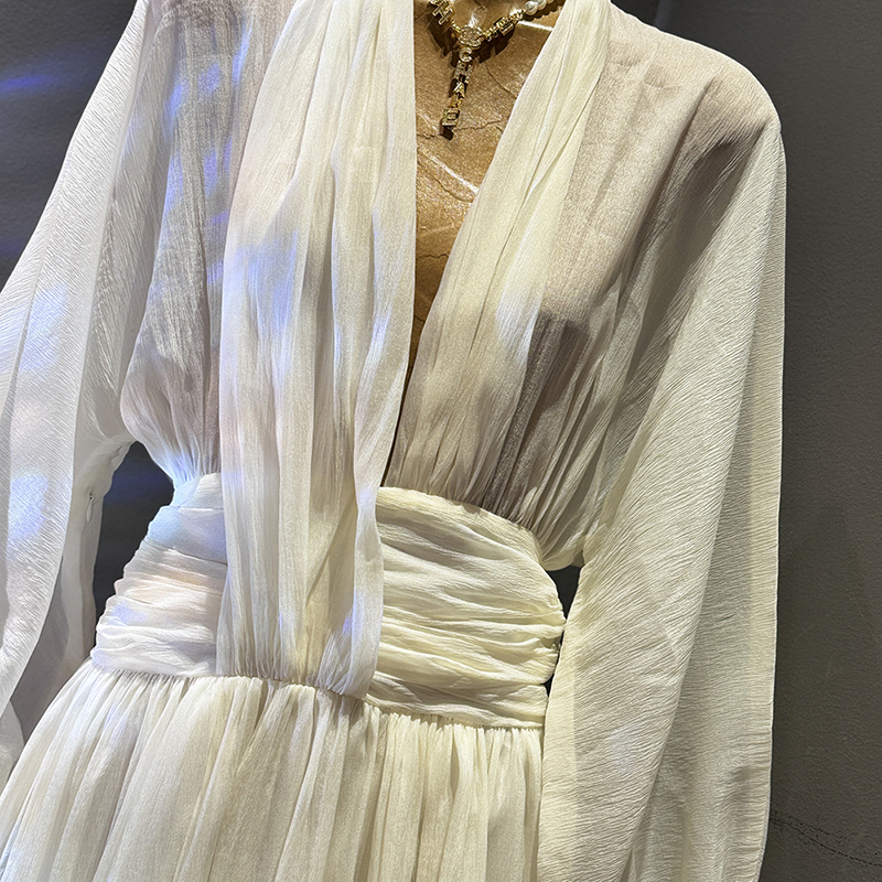 KBQ Solid Elegant Loose Chic D - đánh giá và giá Linen Dress Wrap
