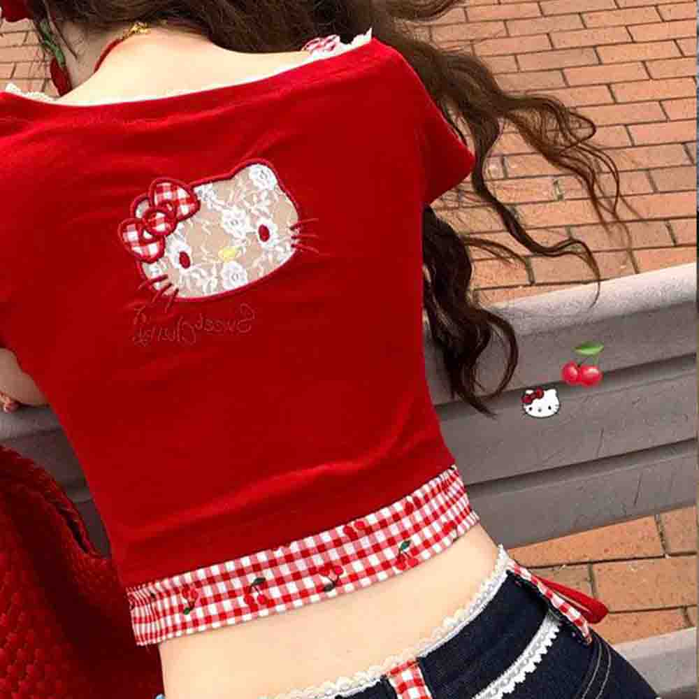 Hello Kitties Summer Women's S - đánh giá và giá Blouse Off Shoulder
