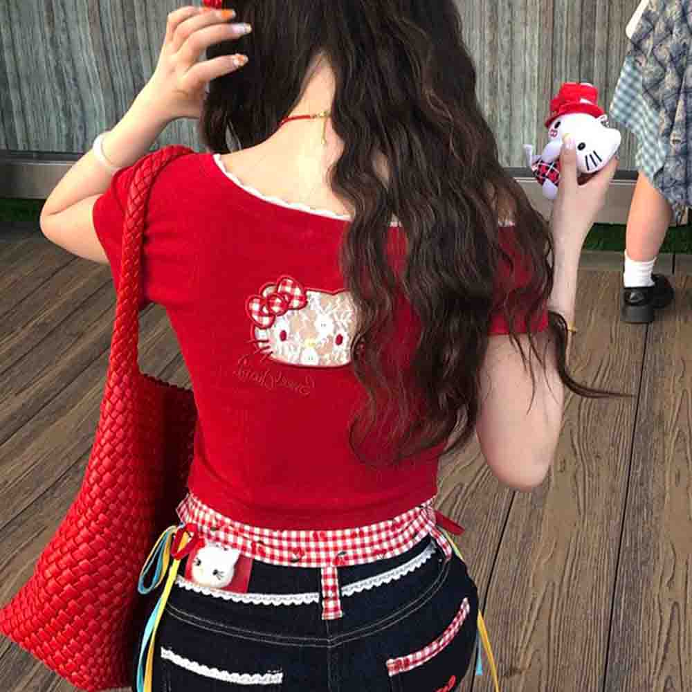 Hello Kitties Summer Women's S - đánh giá và giá Blouse Off Shoulder