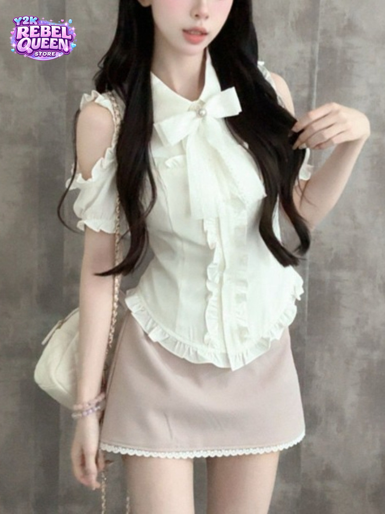 Japanese Sweet New 2 Piece Set - đánh giá và giá Blouse Off Shoulder