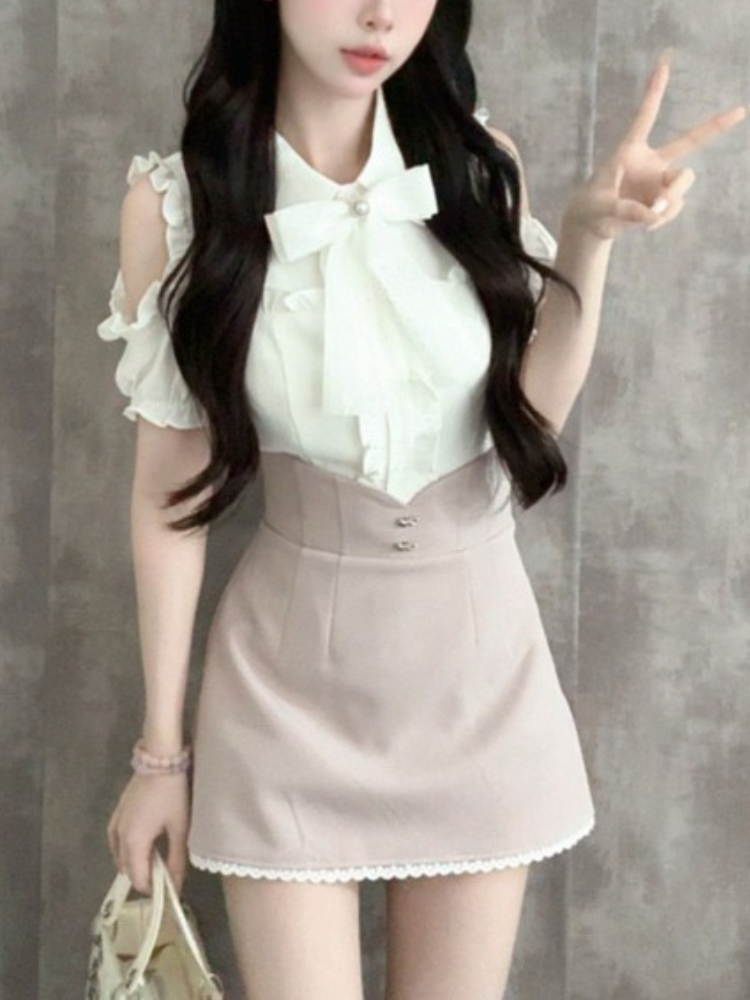 Japanese Sweet New 2 Piece Set - đánh giá và giá Blouse Off Shoulder