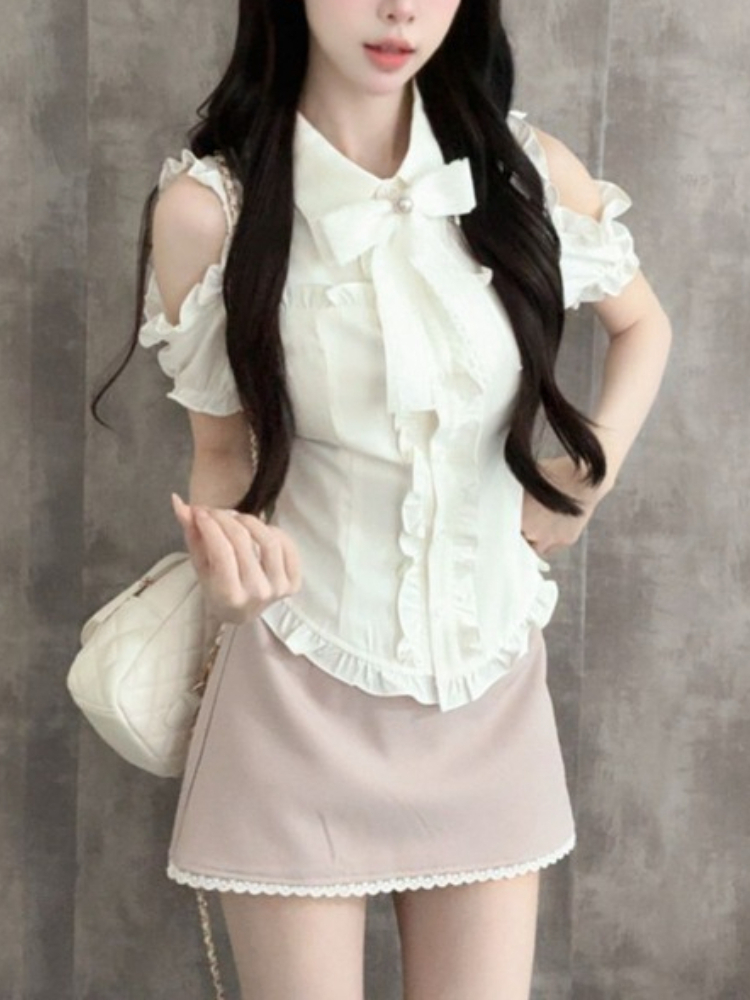 Japanese Sweet New 2 Piece Set - đánh giá và giá Blouse Off Shoulder