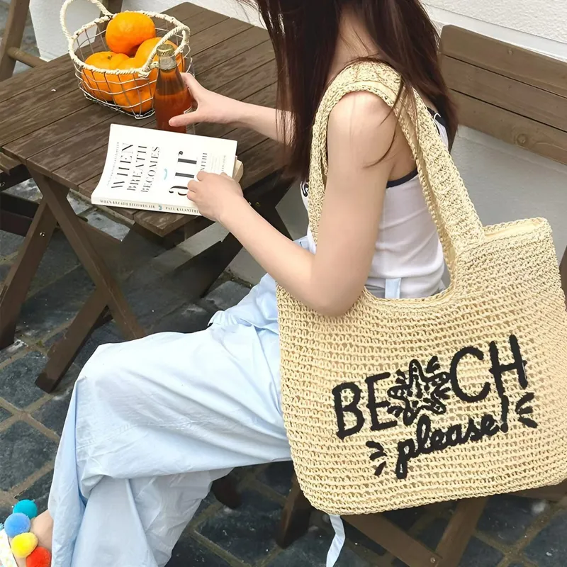 Women's handwoven straw tote b - đánh giá và giá Tote Bag Beach