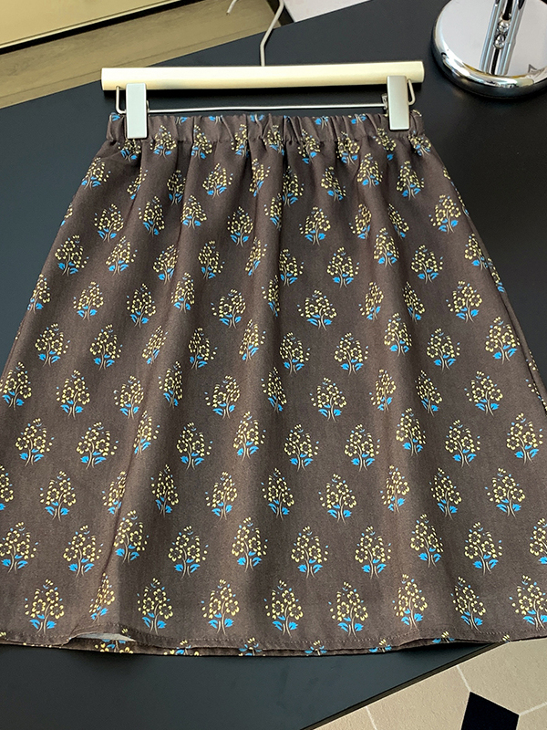 High-End Retro Floral Skirt Wo - đánh giá và giá Midi Skirt Floral
