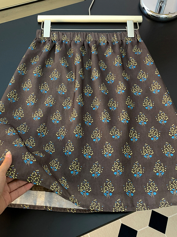 High-End Retro Floral Skirt Wo - đánh giá và giá Midi Skirt Floral