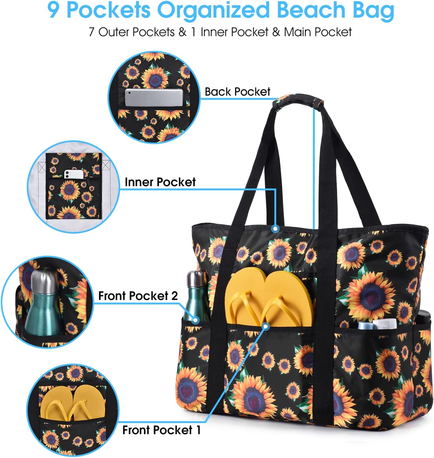 Large Beach Tote Bag for Women - đánh giá và giá Tote Bag Beach