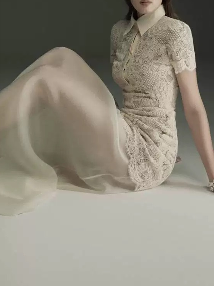 TWOTWINSTYLE Patchwork Lace Dr - đánh giá và giá Linen Dress Wrap