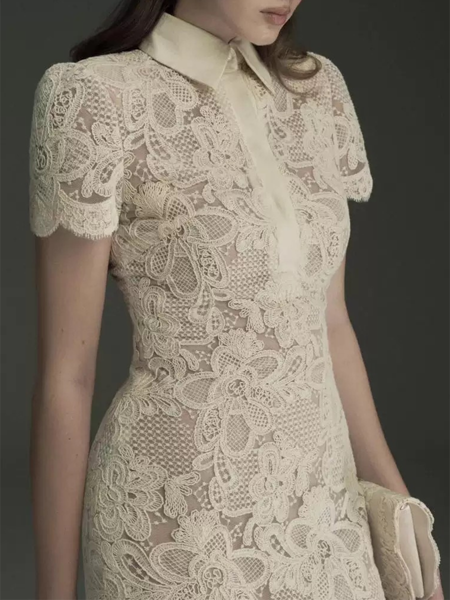 TWOTWINSTYLE Patchwork Lace Dr - đánh giá và giá Linen Dress Wrap
