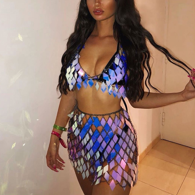 FestivalQueen Women's Sequined - đánh giá và giá Crop Top Crochet