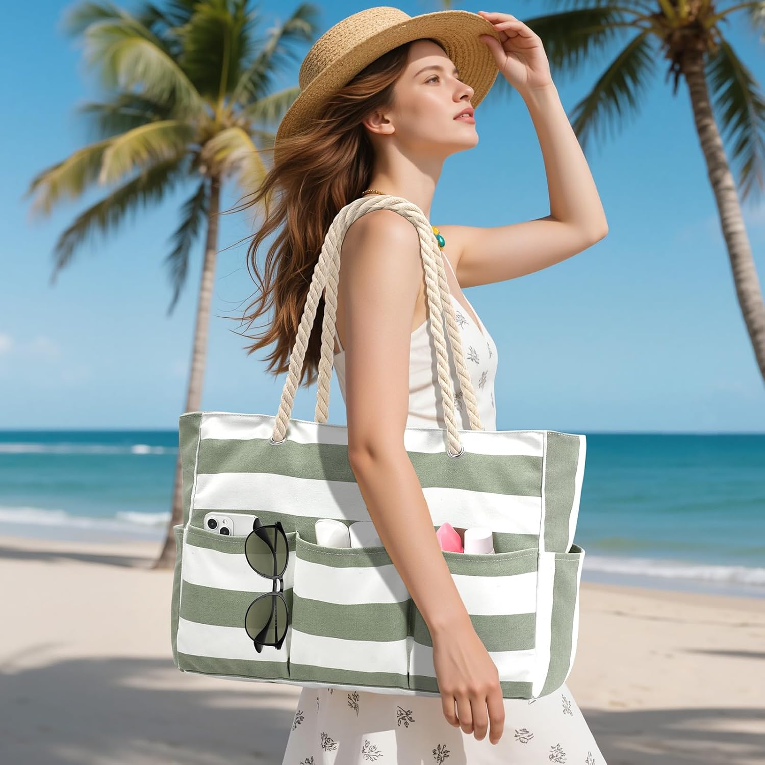 Canvas Large Beach Tote Bag fo - đánh giá và giá Tote Bag Beach