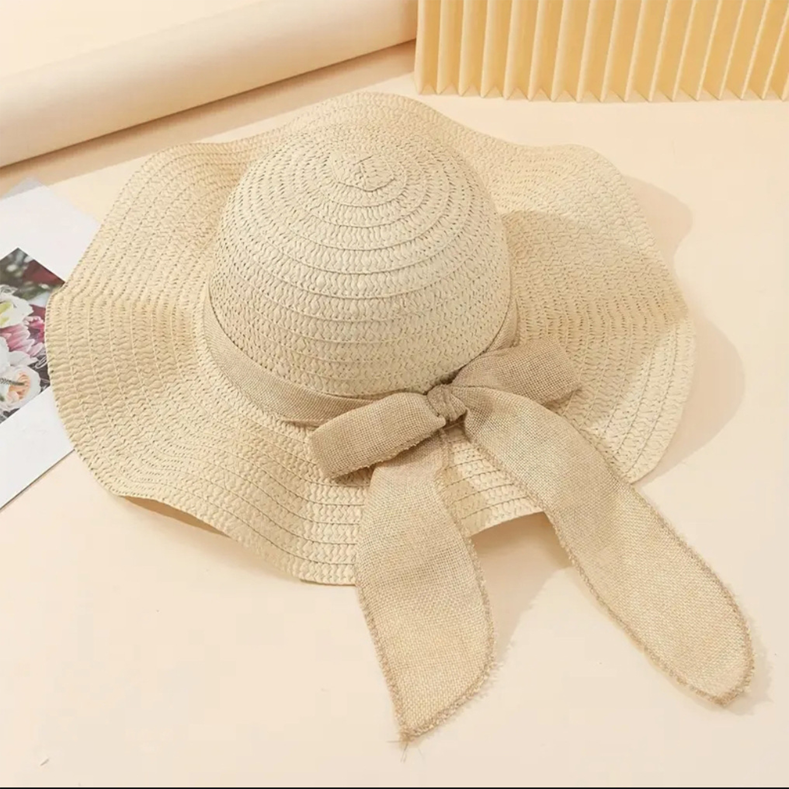 Women Bowknot Sun Hat Wide Bri - đánh giá và giá Hat Floppy Wide