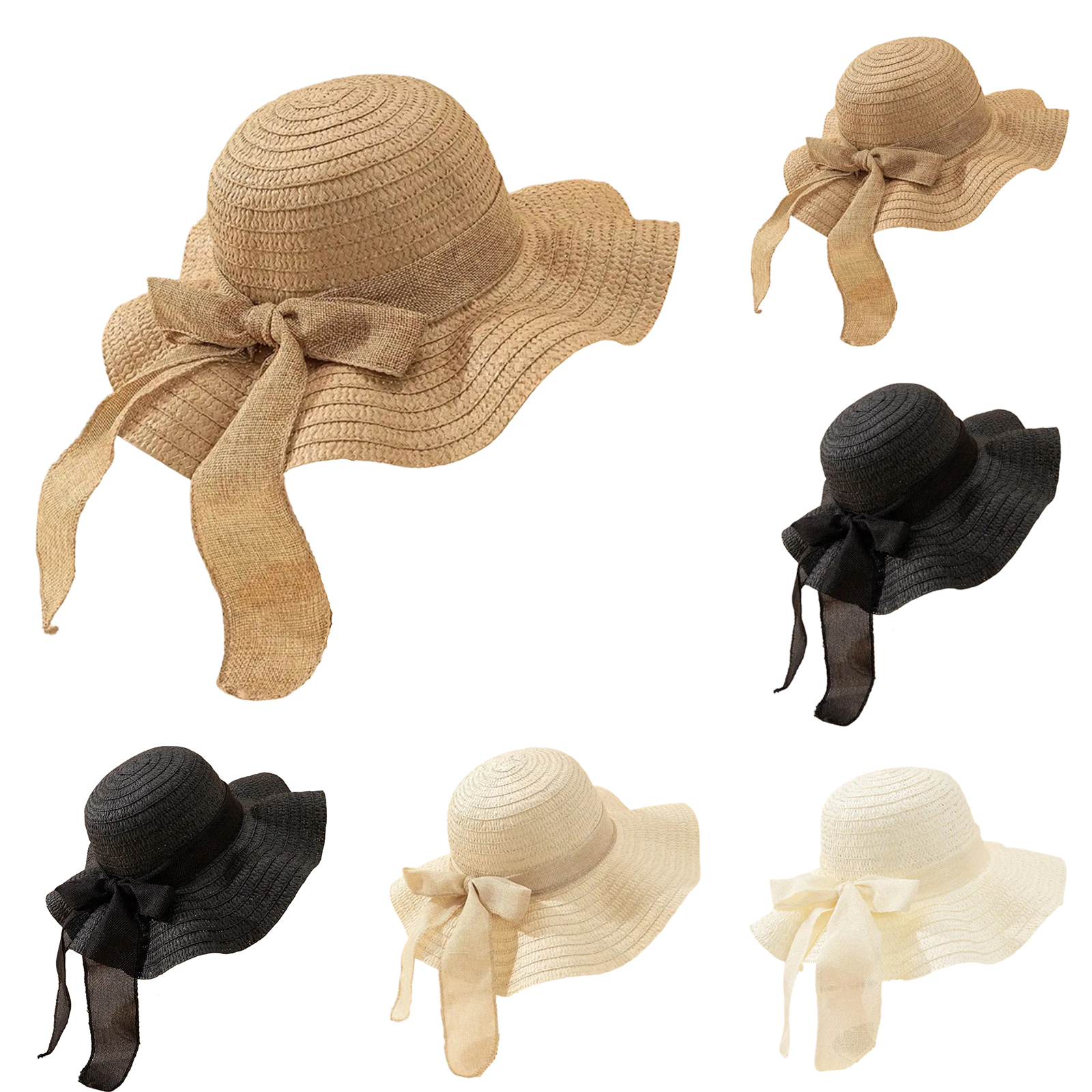 Women Bowknot Sun Hat Wide Bri - đánh giá và giá Hat Floppy Wide