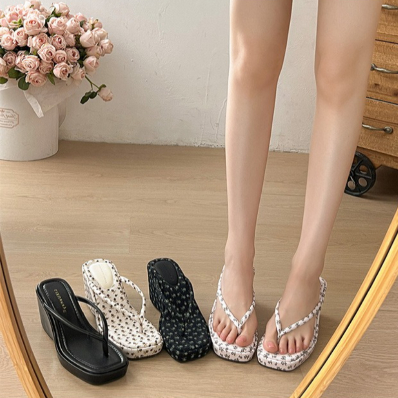 Women Platform Wedge Heel Slip - đánh giá và giá Romper Floral Print