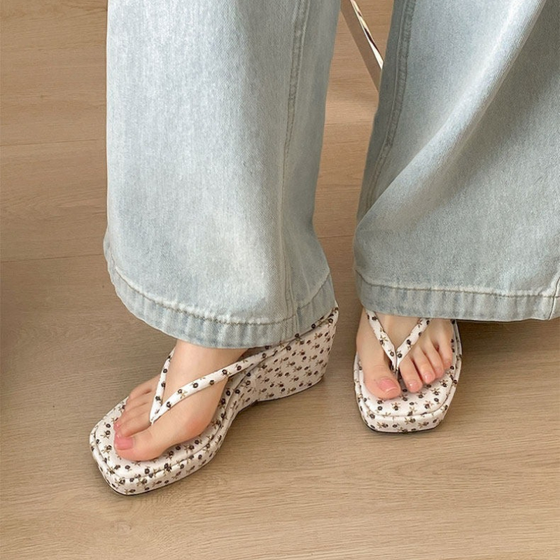 Women Platform Wedge Heel Slip - đánh giá và giá Romper Floral Print