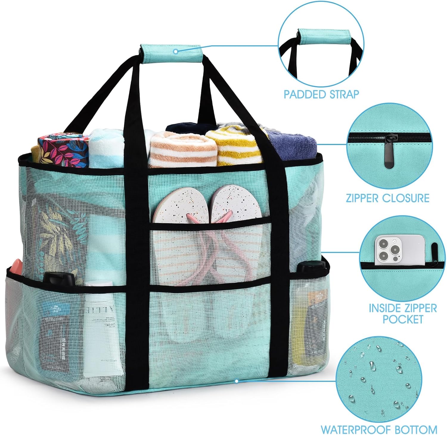 Extra Large Mesh Beach Bag, Wa - đánh giá và giá Tote Bag Beach