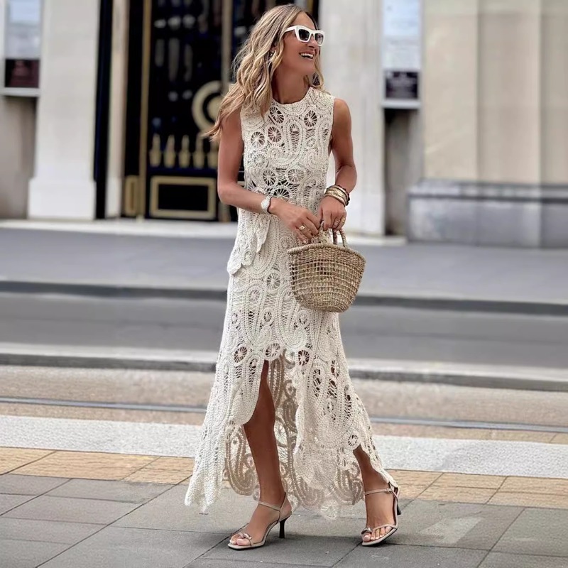 Elegant White 2 Piece Crochet  - đánh giá và giá Crop Top Crochet