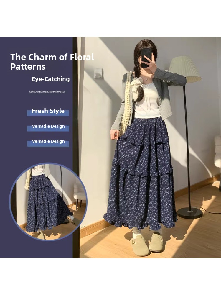 Floral A-Line Midi Skirt Women - đánh giá và giá Midi Skirt Floral