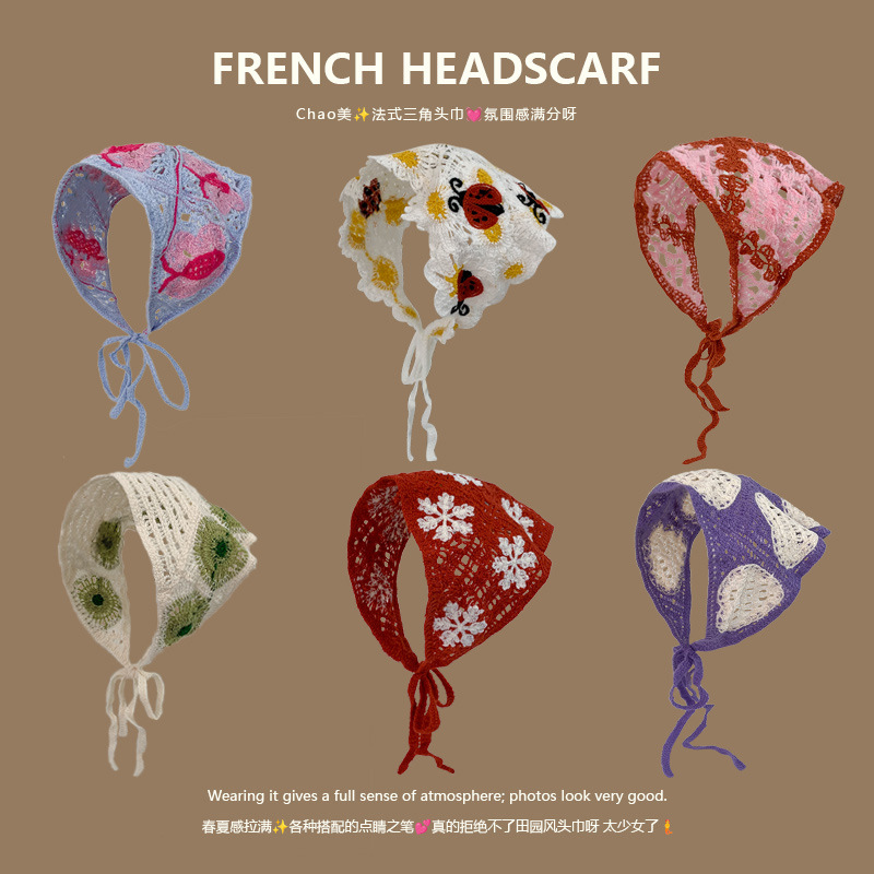 Knit Triangle Headband French  - đánh giá và giá Headband Summer Knit