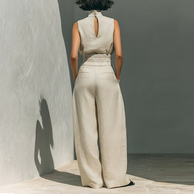 Vintage Solid Cotton Linen Sui - đánh giá và giá Linen Pant Wide