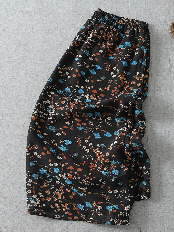Summer 2026 New Elastic Waist  - đánh giá và giá Midi Skirt Floral